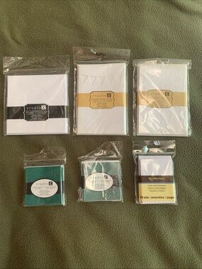 NWT Studio G and Recollections Cards for Crafting. Various sizes. White & green.